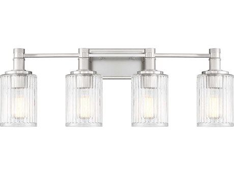 Savoy House Concord 4-Light Silver Polished Nickel Vanity Light