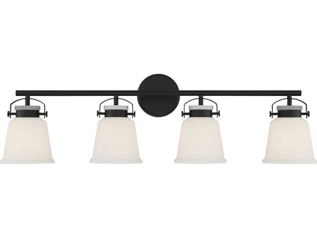 Savoy House Kaden 4-Light Matte Black Glass Vanity Light
