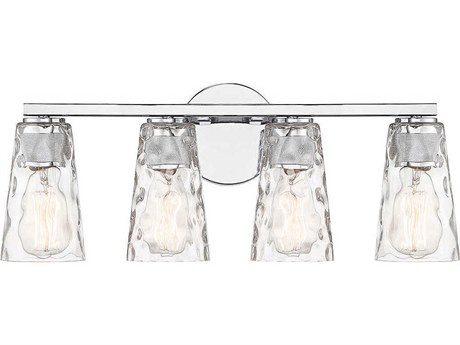 Savoy House Gordon 4-Light Chrome Glass Vanity Light