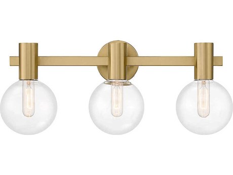 Savoy House Wright 3-Light Warm Brass Glass Vanity Light