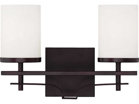 Savoy House Colton 2-Light English Bronze Glass Vanity Light