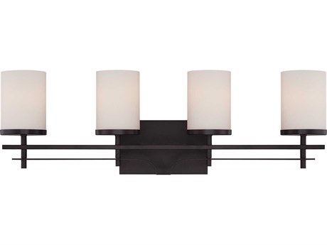 Savoy House Colton 4-Light English Bronze Glass Vanity Light