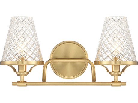 Savoy House Candler 2-Light Warm Brass Vanity Light