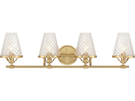 Savoy House Candler 4-Light Warm Brass Vanity Light