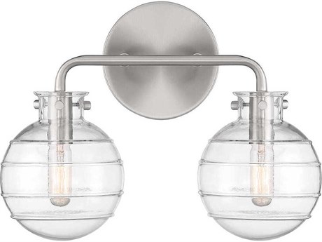 Savoy House Mason 2-Light Satin Nickel Glass Vanity Light