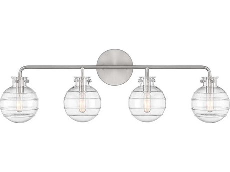 Savoy House Mason 4-Light Satin Nickel Glass Vanity Light