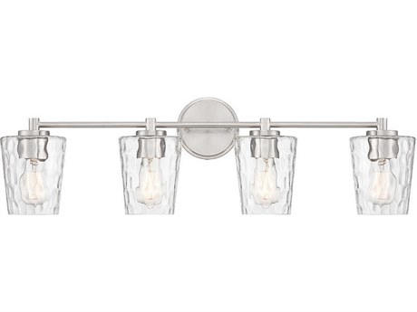 Savoy House Ballas 4-Light Satin Nickel Glass Vanity Light