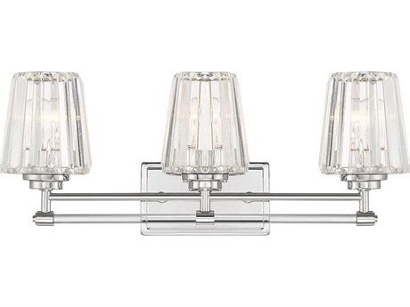 Savoy House Garnet 3-Light Polished Nickel Chrome Vanity Light