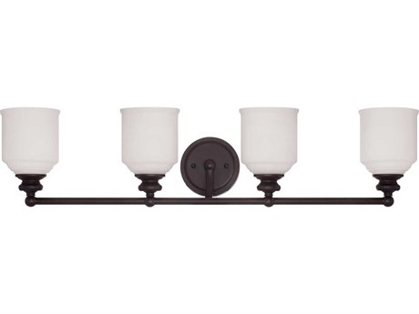 Savoy House Melrose 4-Light English Bronze Glass Vanity Light