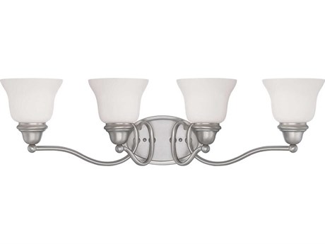 Savoy House Yates 4-Light Pewter Glass Vanity Light