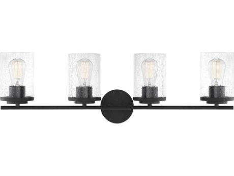 Savoy House Marshall 4-Light Matte Black Glass Vanity Light