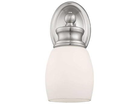 Savoy House Elise 1-Light Satin Nickel Glass Wall Sconce