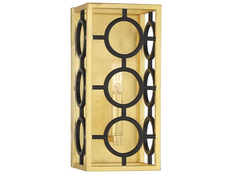 Savoy House Kirsch 1-Light Matte Black True Gold Wall Sconce