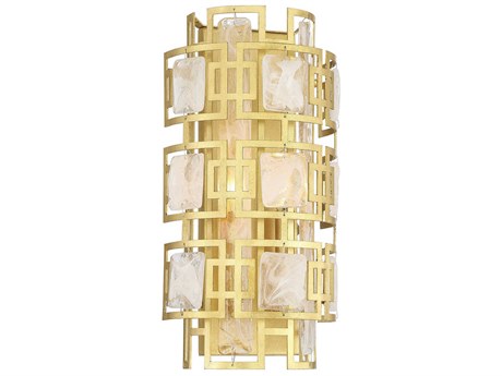 Savoy House Portia 2-Light True Gold Glass Wall Sconce