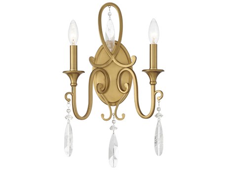 Savoy House Fairchild 2-Light Warm Brass Wall Sconce