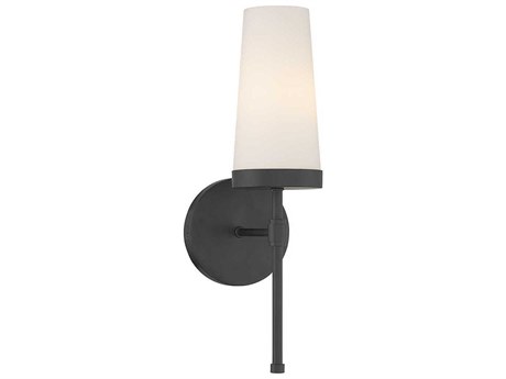 Savoy House Haynes 1-Light Matte Black Glass Wall Sconce