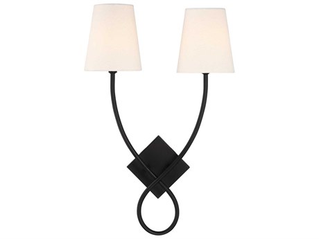 Savoy House Barclay 2-Light Matte Black Wall Sconce