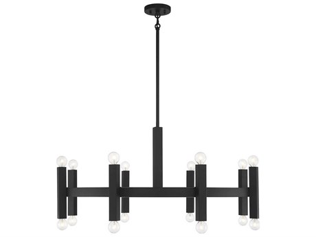 Savoy House Meridian 16-Light Matte Black Chandelier