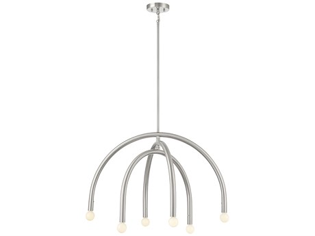 Savoy House Meridian 6-Light Brushed Nickel Chandelier