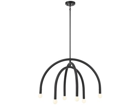 Savoy House Meridian 6-Light Matte Black Chandelier
