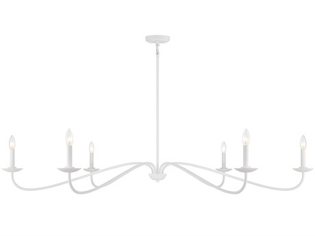 Savoy House Meridian 6-Light Bisque White Candelabra Chandelier