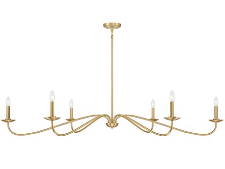 Savoy House Meridian 6-Light Natural Brass Chandelier