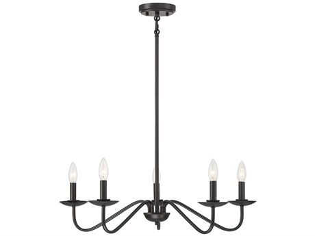 Savoy House Meridian 5-Light Matte Black Chandelier