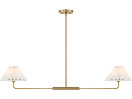 Savoy House Meridian 2-Light Natural Brass Linear Island Pendant