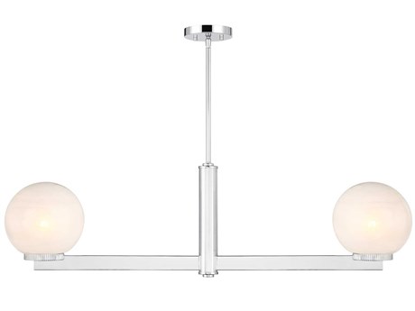 Savoy House Meridian 2-Light Chrome Globe Island Pendant