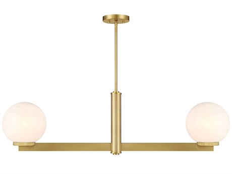 Savoy House Meridian 2-Light Natural Brass Globe Island Pendant
