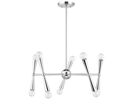 Savoy House Meridian 10-Light Chrome Chandelier