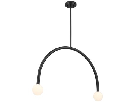 Savoy House Meridian 2-Light Matte Black Island Pendant