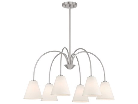 Savoy House Meridian 6-Light Brushed Nickel Empire Chandelier