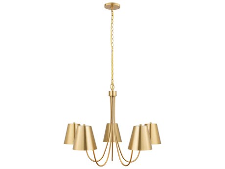 Savoy House Meridian 5-Light Natural Brass Empire Chandelier