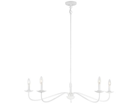 Savoy House Meridian 5-Light Bisque White Candelabra Chandelier