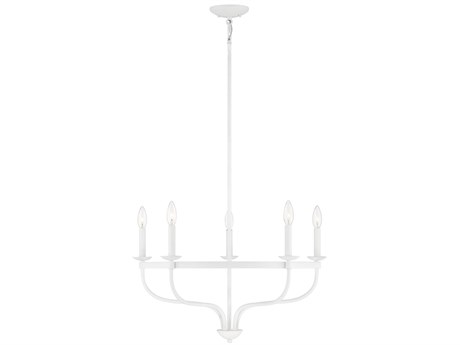 Savoy House Meridian 5-Light Bisque White Candelabra Chandelier