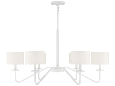 Savoy House Meridian 6-Light Bisque White Candelabra Drum Chandelier