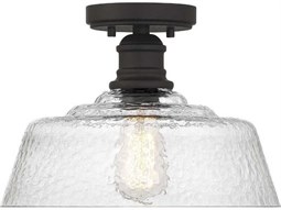 Meyda Gothic 3-Light Black Crystal Semi Flush Mount | MY130636