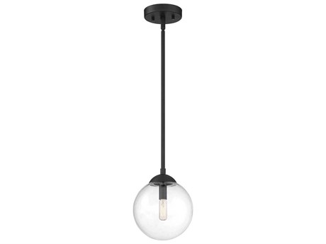 Savoy House Meridian 1-Light Matte Black Glass Globe Mini Pendant