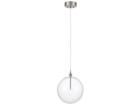 Savoy House Meridian 1-Light Brushed Nickel Glass LED Globe Pendant