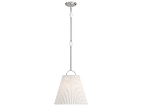 Savoy House Meridian 1-Light Brushed Nickel Empire Drum Pendant