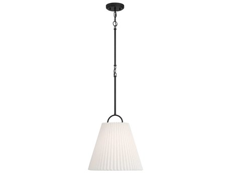 Savoy House Meridian 1-Light Matte Black Empire Drum Pendant