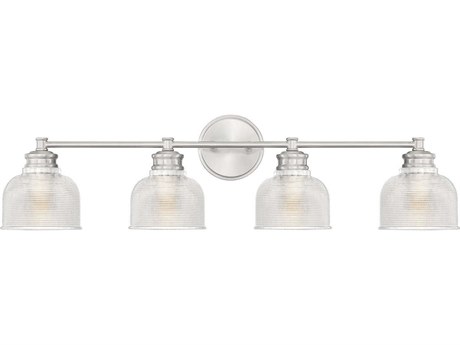 Savoy House Meridian 4-Light Brushed Nickel Glass Vanity Light