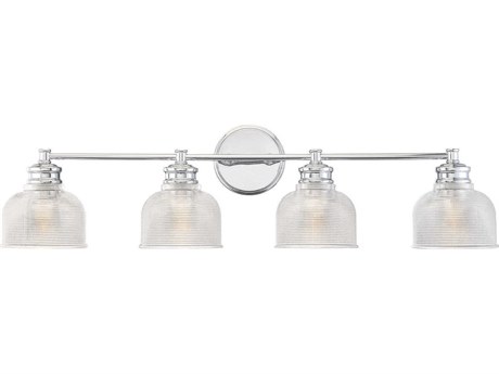 Savoy House Meridian 4-Light Chrome Glass Vanity Light