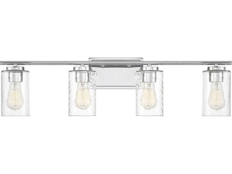 Savoy House Meridian 4-Light Chrome Glass Vanity Light
