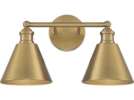 Savoy House Meridian 2-Light Natural Brass Vanity Light