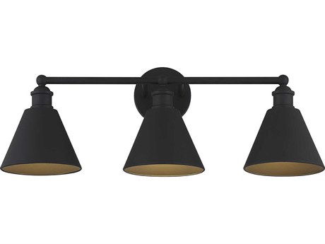 Savoy House Meridian 3-Light Matte Black Vanity Light