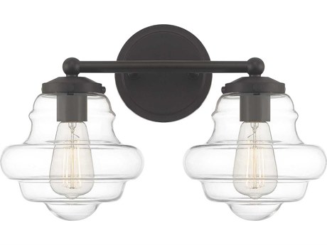 Savoy House Meridian 2-Light Oil Rubbed Bronze Glass Vanity Light