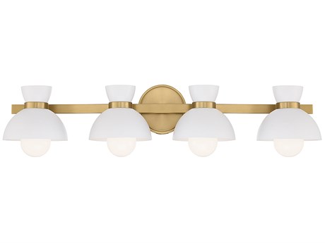 Savoy House Meridian 4-Light Natural Brass Vanity Light