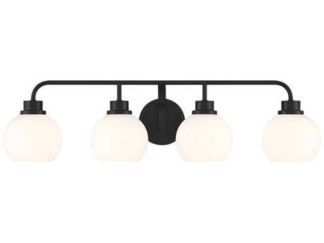 Savoy House Meridian 4-Light Matte Black Vanity Light